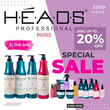 Load image into Gallery viewer, HEADS PROFESSIONAL PARIS Shampoo Set Hair Care Tonic Serum 1000mL 300mL
