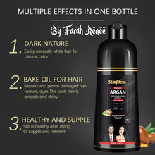 Load image into Gallery viewer, HALAL STARPLEX ARGAN Shampoo Uban HALAL Pewarna Rambut Telus Air Hitam Beruban Inai Henna Speedy Hair Color Shampoo
