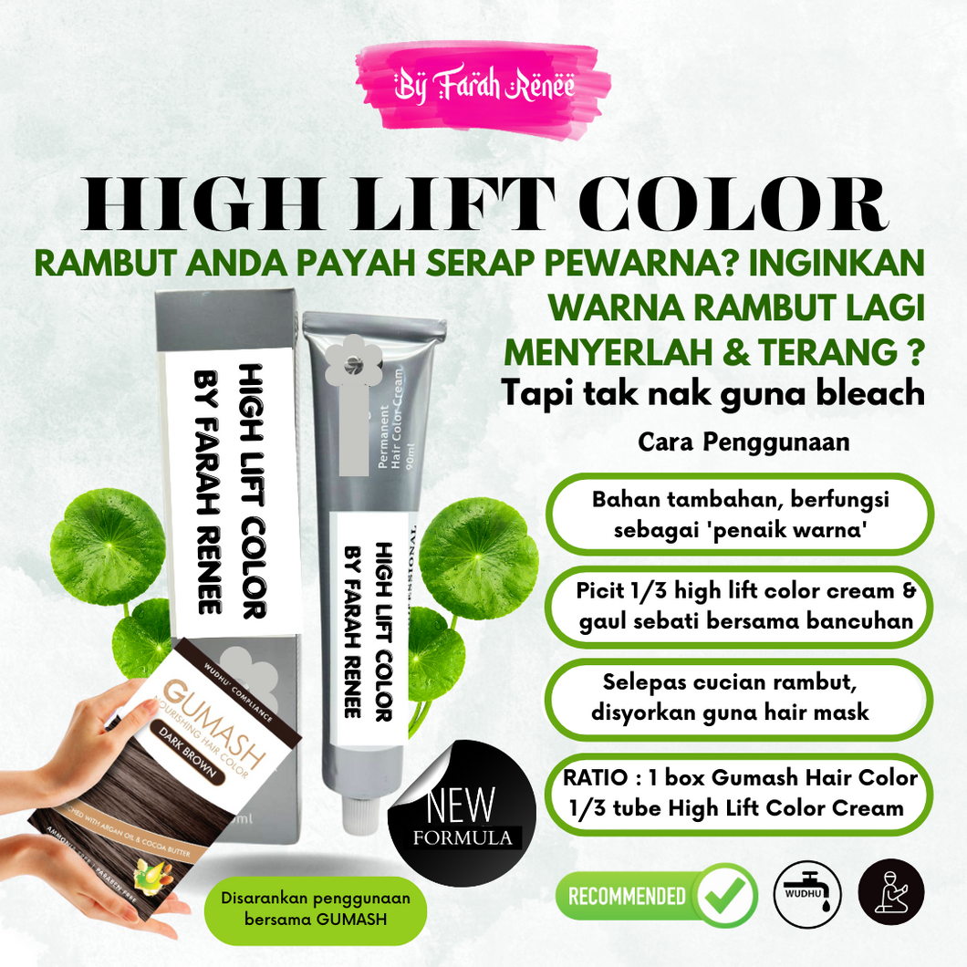 High Lift Color For Enhance Hair Color Without Use Bleach Bahan Tambahan Penaik Pewarna Rambut