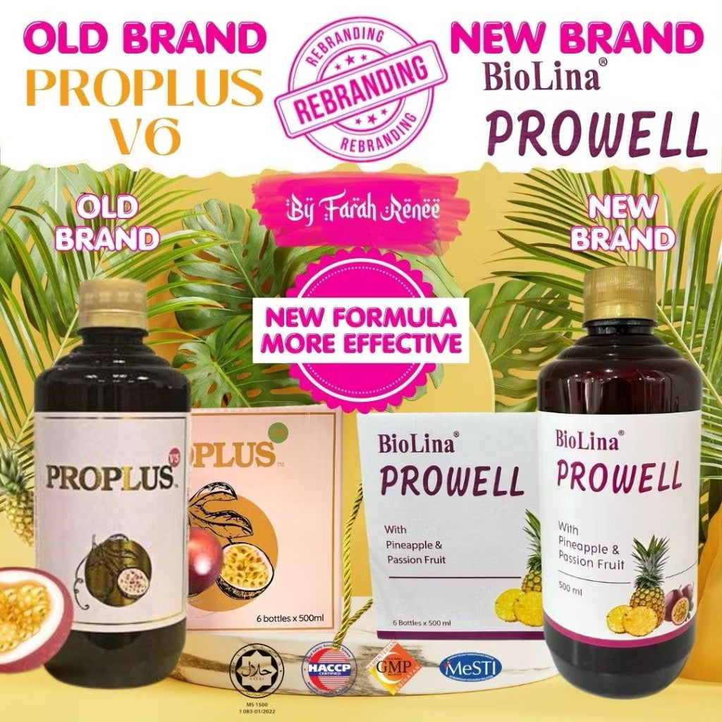 Prowell Rebrand Proplus V6 New Formula Murah Halal Natural Superfood Vitamin Prebiotic Probiotic Drink Kesihatan