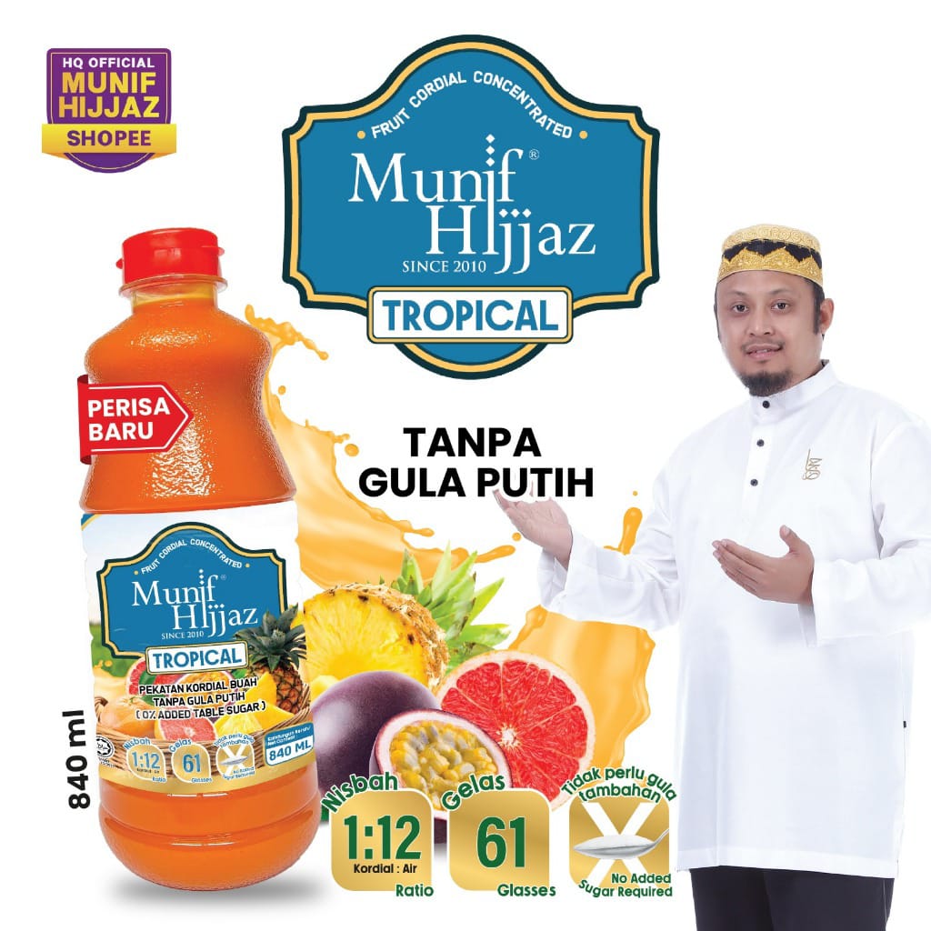 KORDIAL TANPA GULA PUTIH ANGGUR LAICI SARSI OREN TROPIKA MANGGA KORDIAL MUDAH DIBANCUH