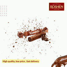 Load image into Gallery viewer, HALAL Roshen Konafetto Nero Cocoa Bianco Milky Chocolate Glazed Crispy Rolled Wafer With Soft Creamy Filling
